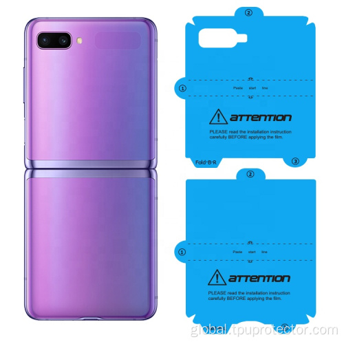 Brushed Metal Back Sticker Hydrogel Back Sticker For Samsung Galaxy Z Flip Supplier